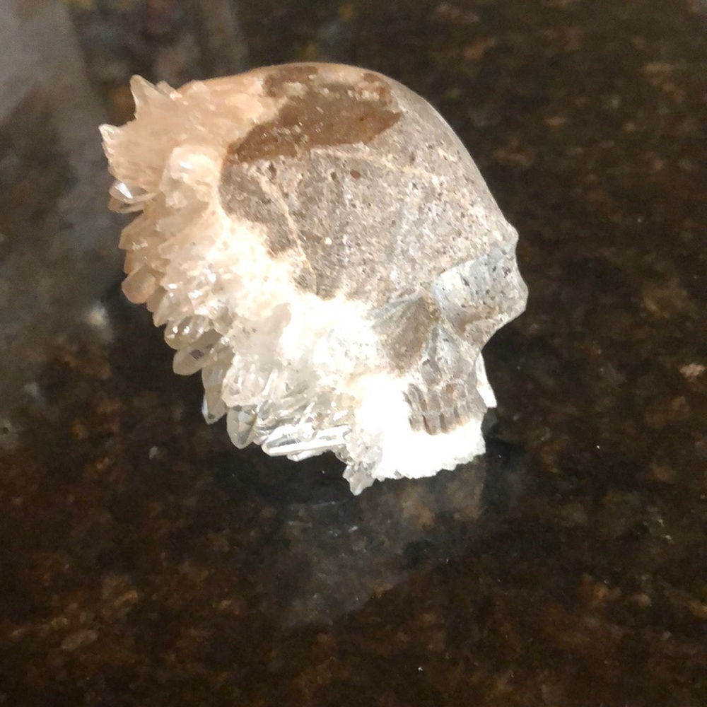 Gorgeous Crystal Cluster Carved Skull 💕 - Picture 2 of 11